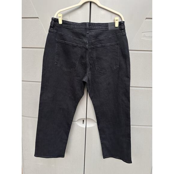 Madewell Curvy 90s Straight Jean Women's Size 33 Petite Black Faded Wash Y2K - Picture 4 of 13